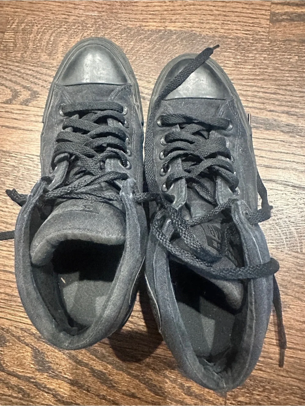 Converse All Star Mid Top Sneakers in Black - Picture 7 of 10
